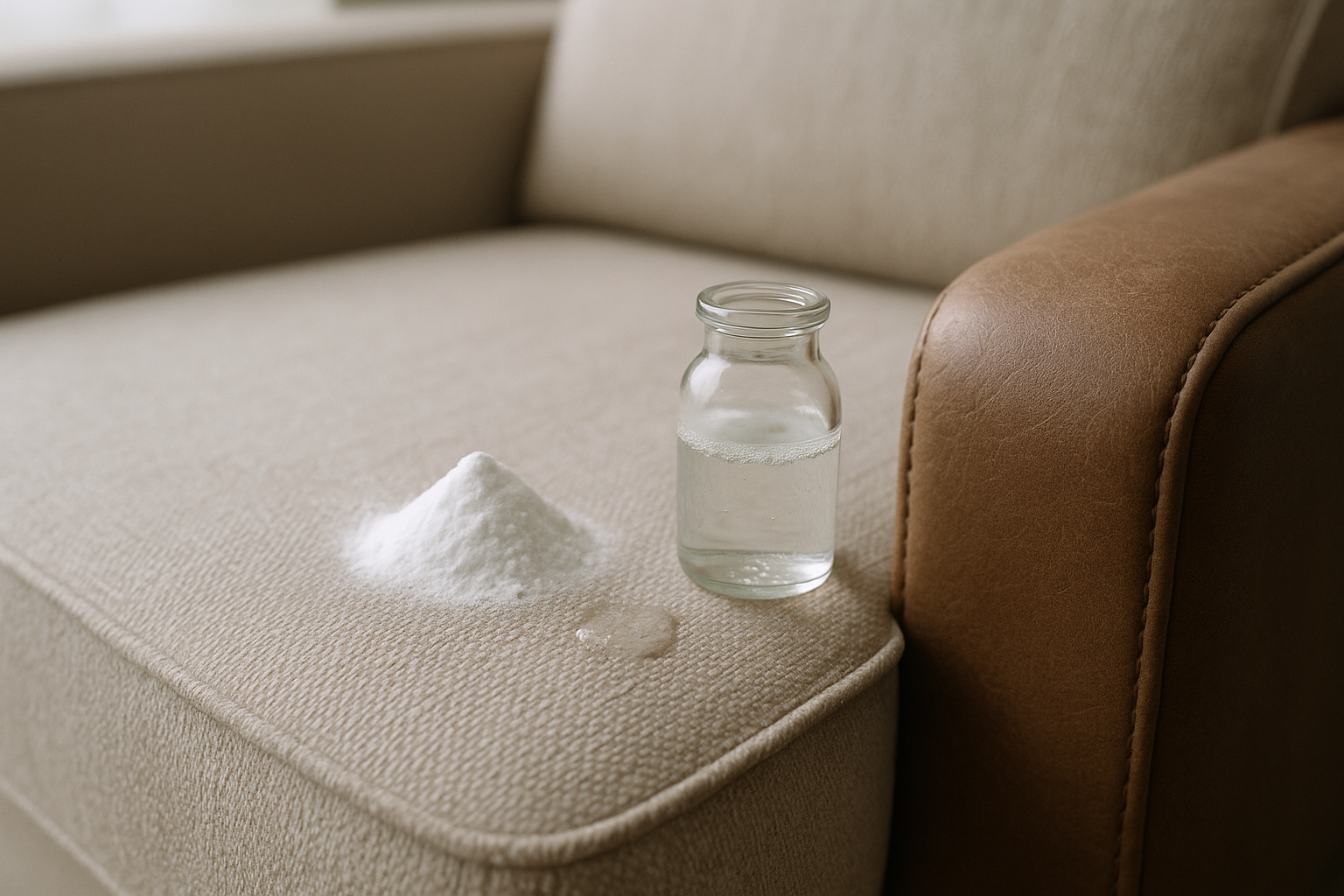 Bicarbonate et vinaigre nettoyage canapé - risques et conseils