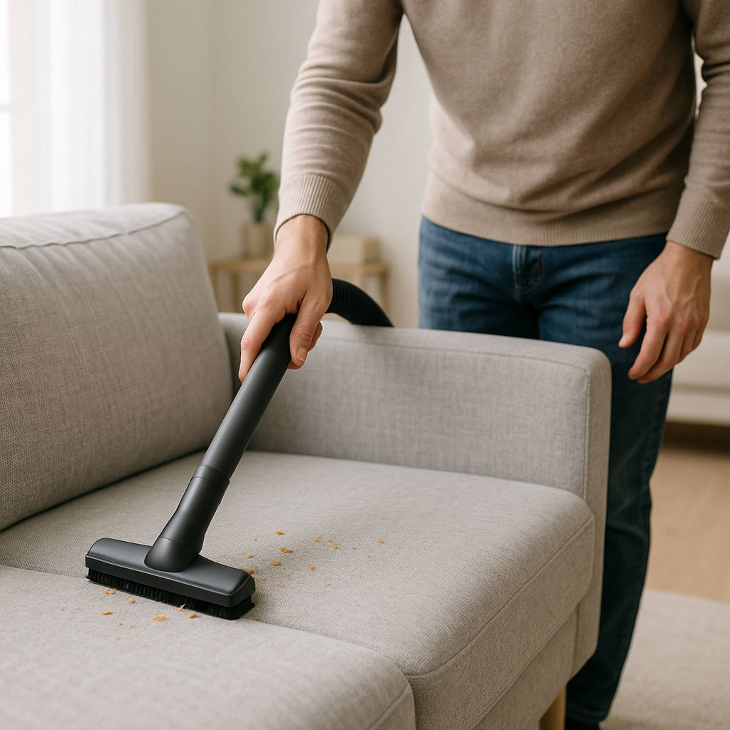 Canapé en tissu non déhoussable - nettoyage professionnel