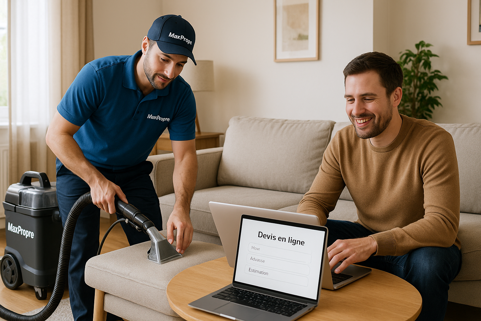 Devis en ligne MaxPropre - tarifs clairs et transparents