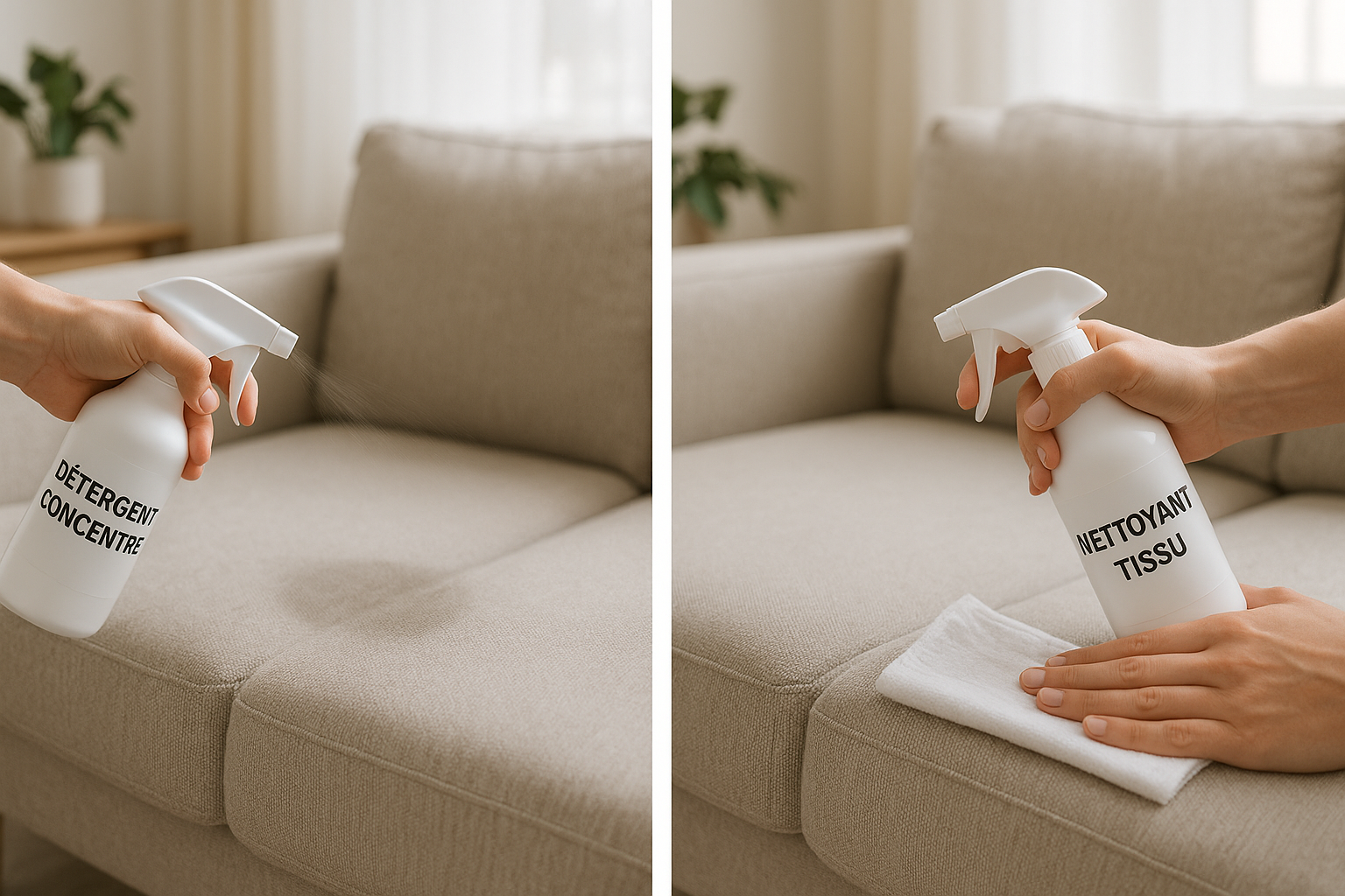Canapé taché - erreurs de nettoyage