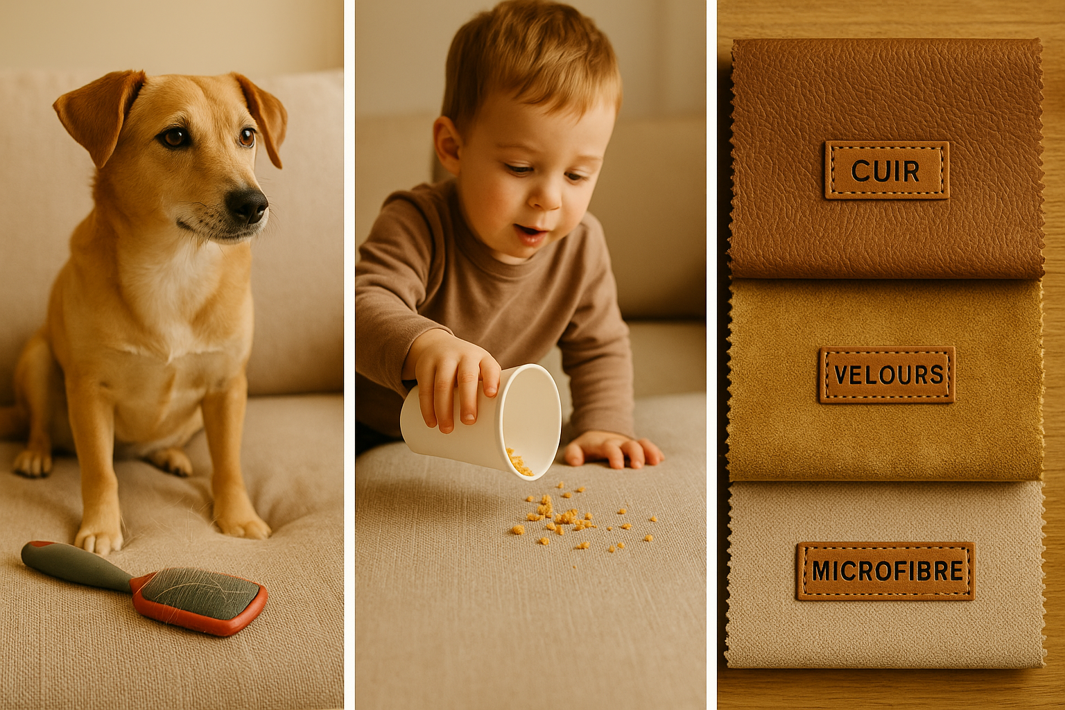 Conseils nettoyage canapé - outils et produits