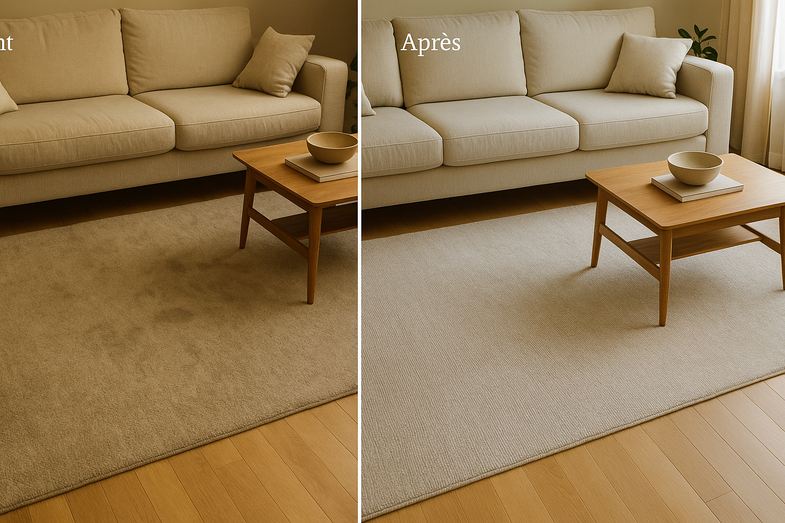 Nettoyage de tapis professionnel - fibres propres et couleurs ravivées