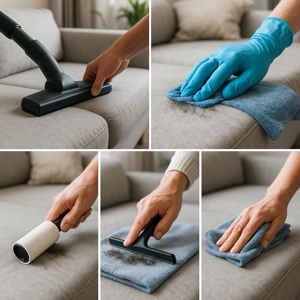 Méthodes selon type de canapé - microfibre velours cuir