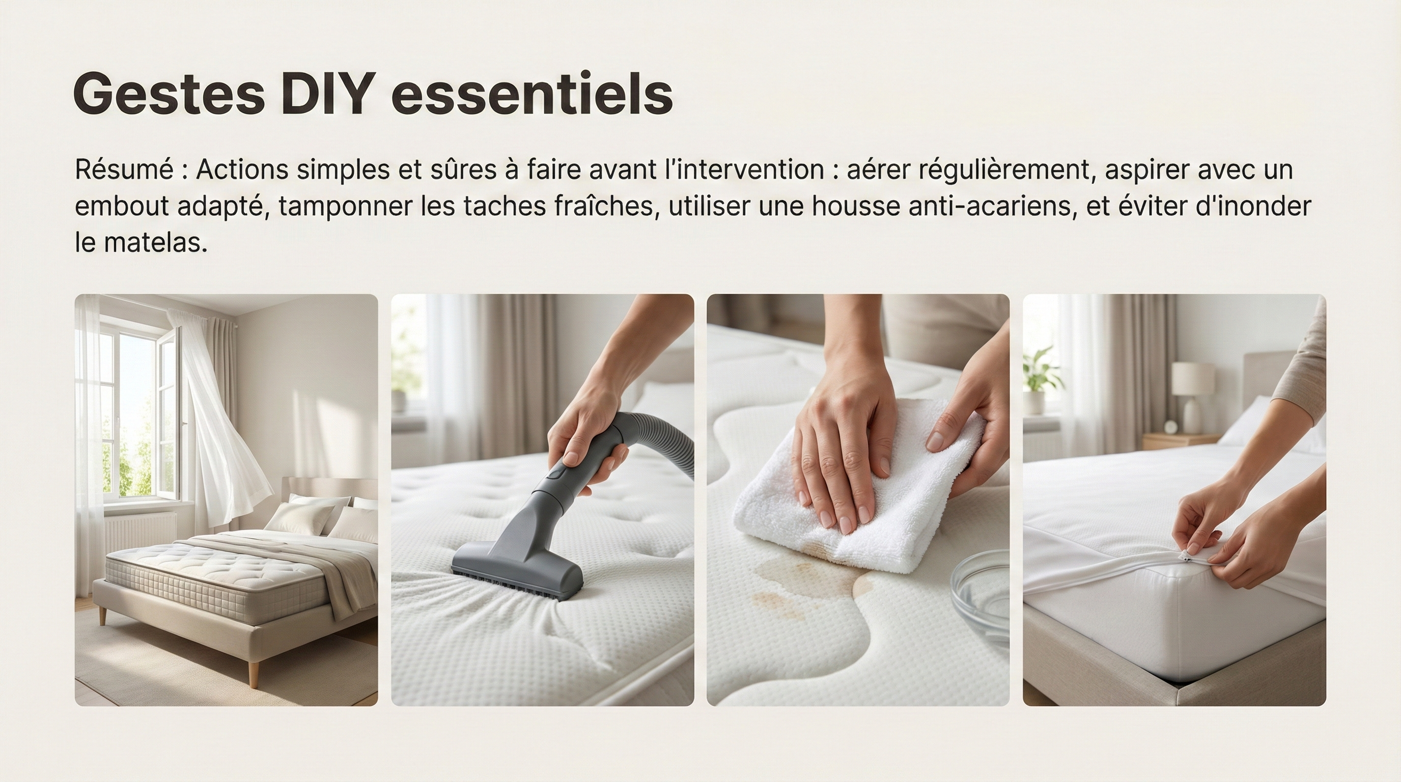 Invités indésirables dans un matelas - acariens, taches et moisissures