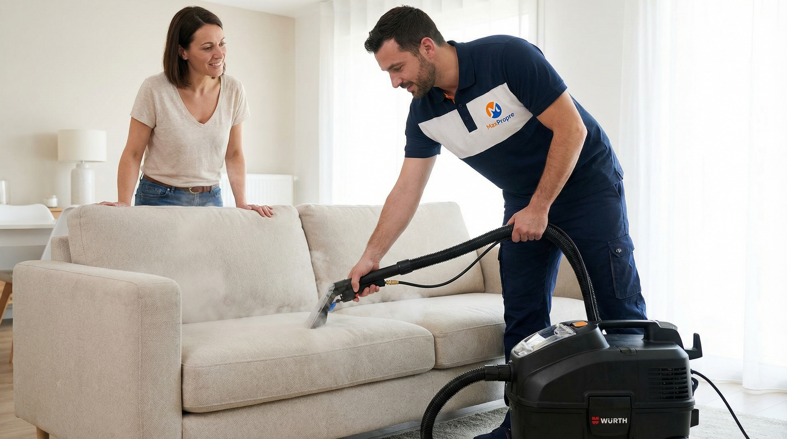 Tarifs et zones d'intervention MaxPropre - nettoyage canapé