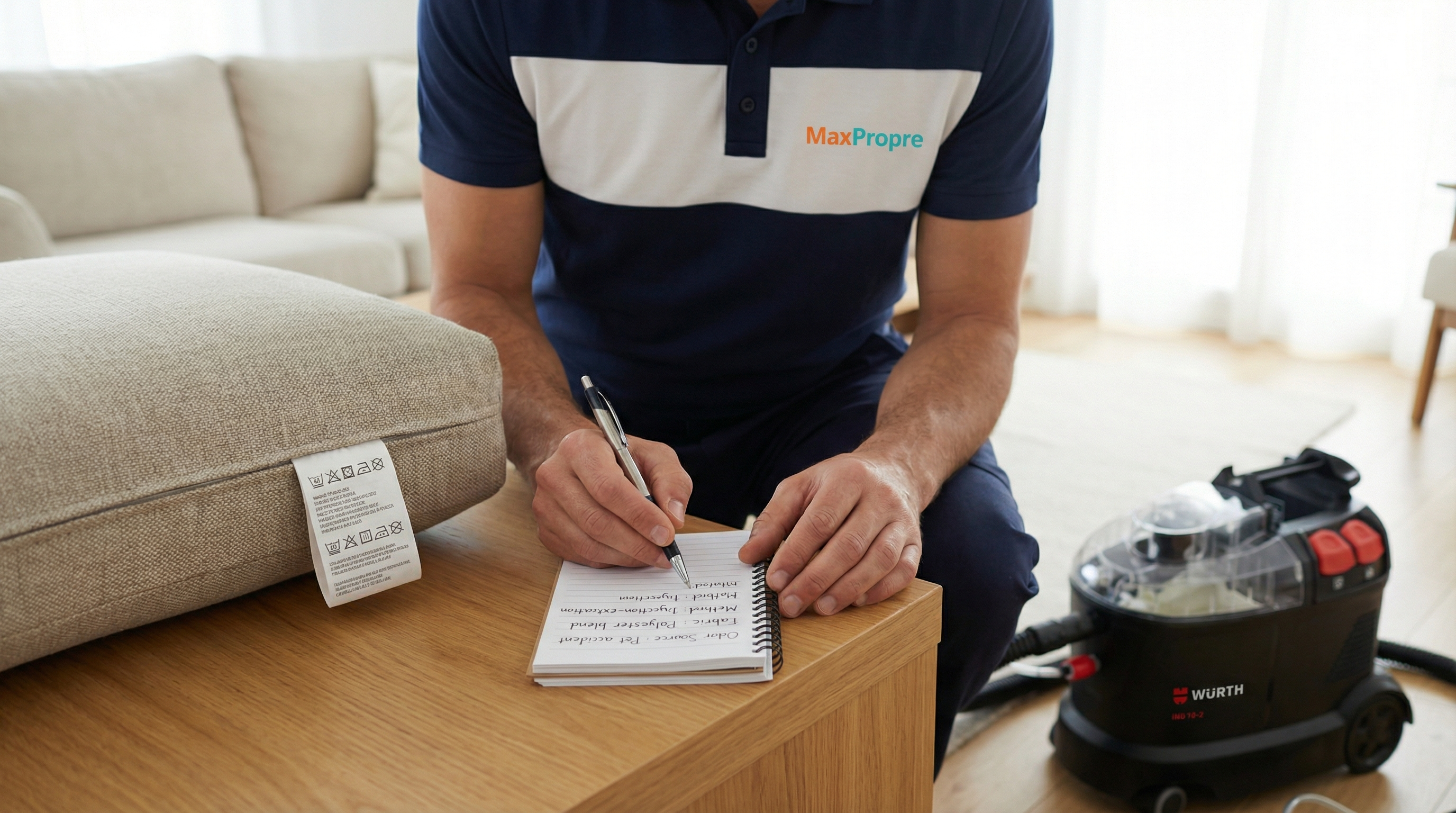 Transparence tarifs MaxPropre pour nettoyage canapé - exemples de prix