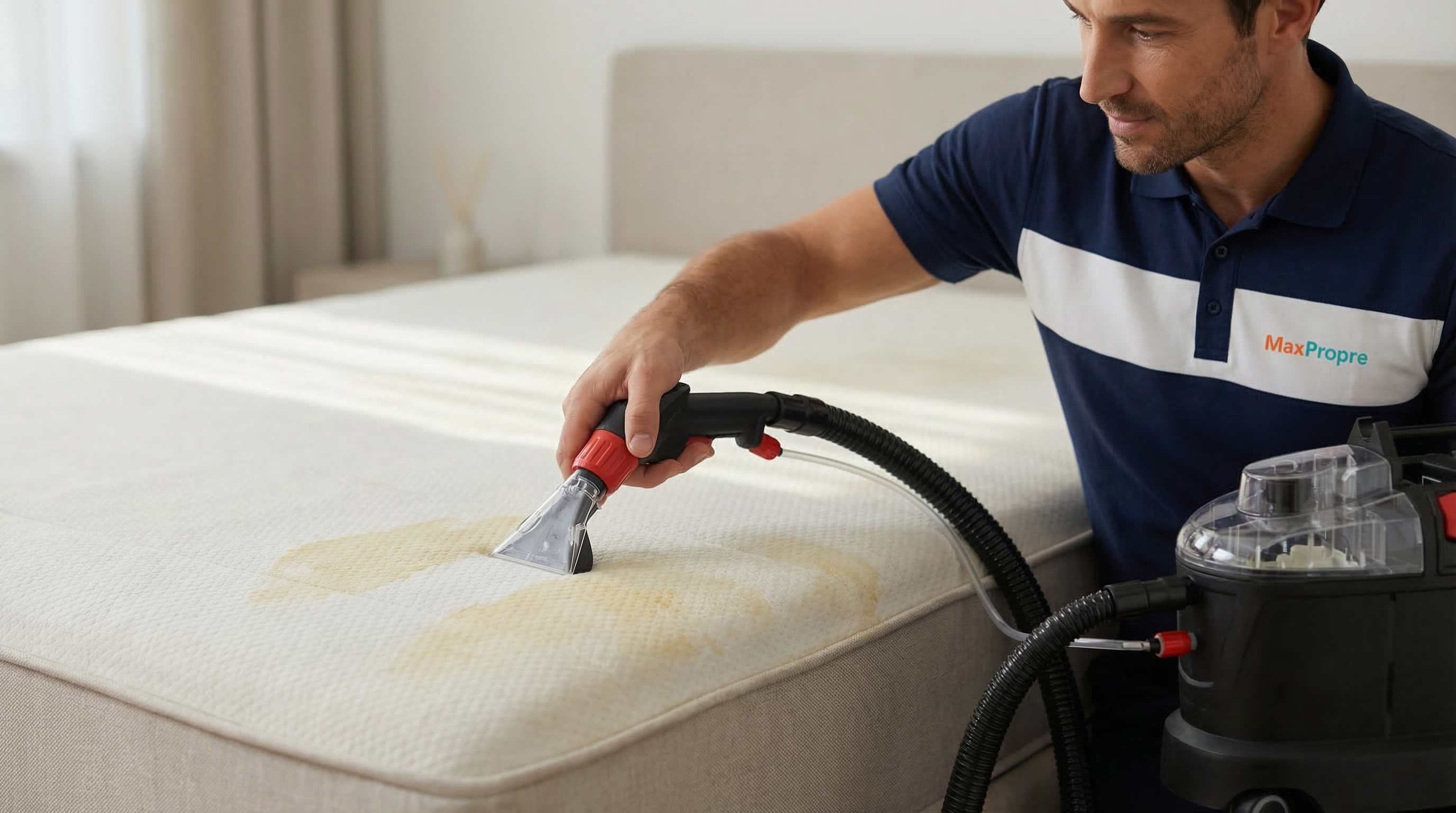 Taches jaunes sur matelas non protégé — causes et explications